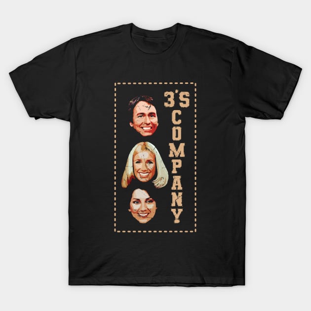 Threes Company /\/\/ Vintage Fan Art T-Shirt by Trendsdk